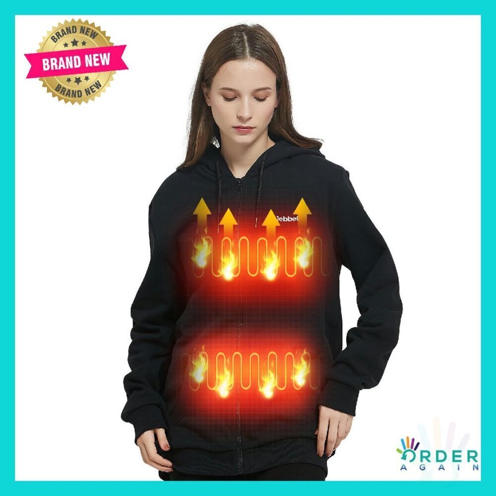 Unisex Heated Hoodie Electric Winter Coat Soft Cozy Lightweight Outdoor Wear